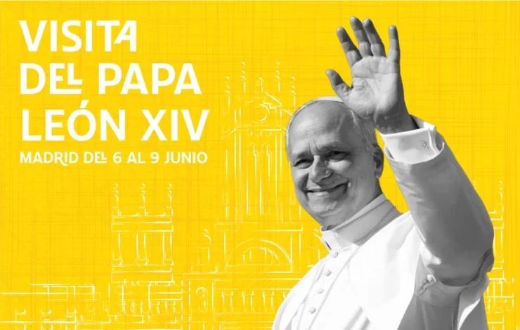 El Papa León XIV durante su visita apostólica a España